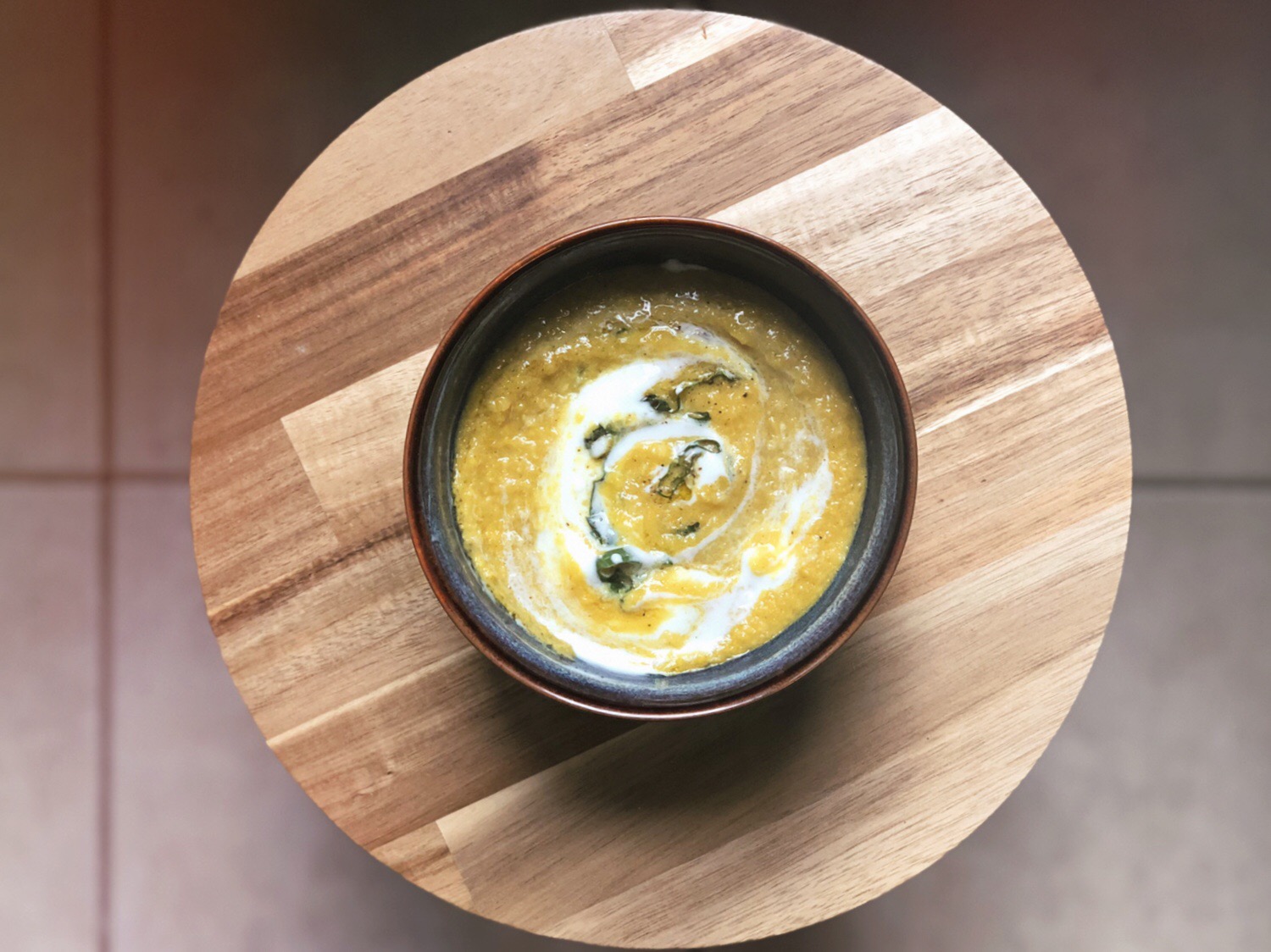 miso corn chowder with sheep's milk yogurt 